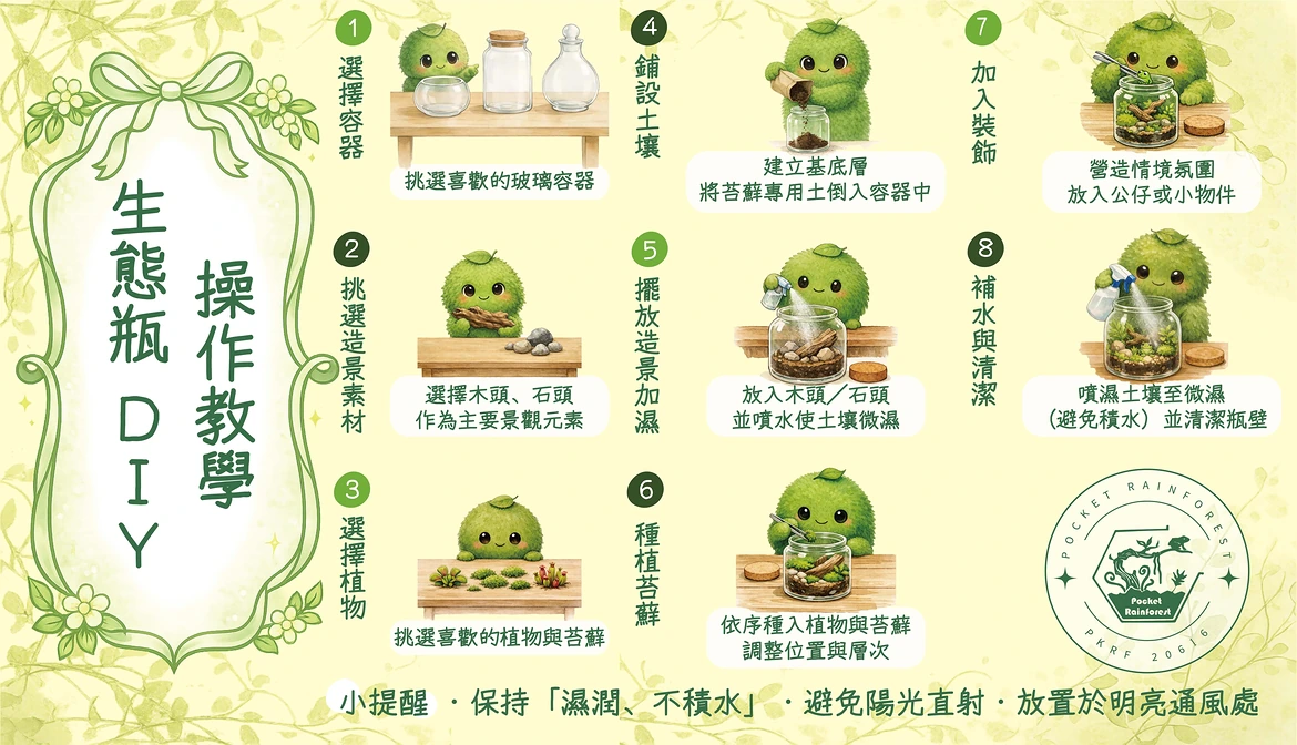 口袋雨林生態瓶 DIY 體驗